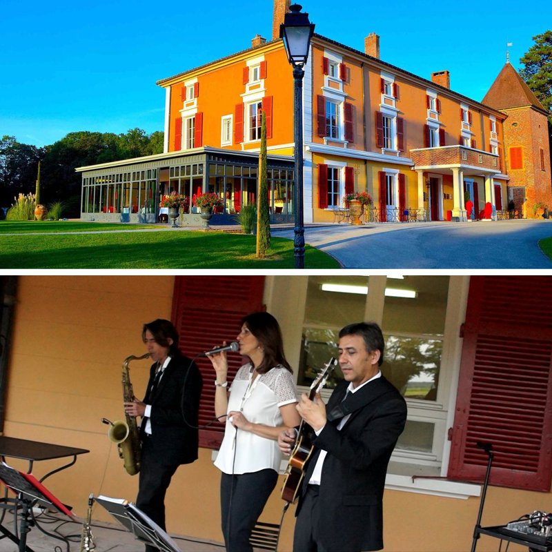 Vin d’honneur au Château d’Epeyssoles avec Lune de Jazz en trio