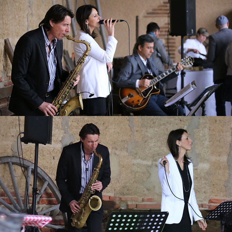 Trio de jazz pendant un mariage au Domaine du Petit Chambard